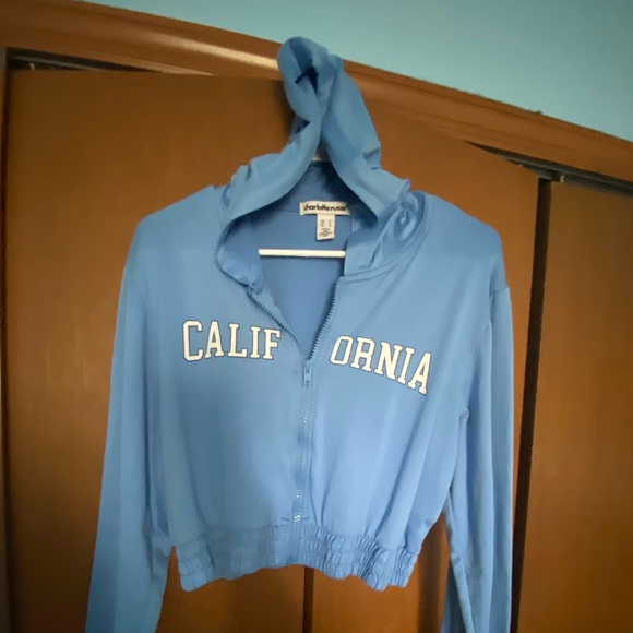 Cropped blue jacket set - Picture 3 of 3